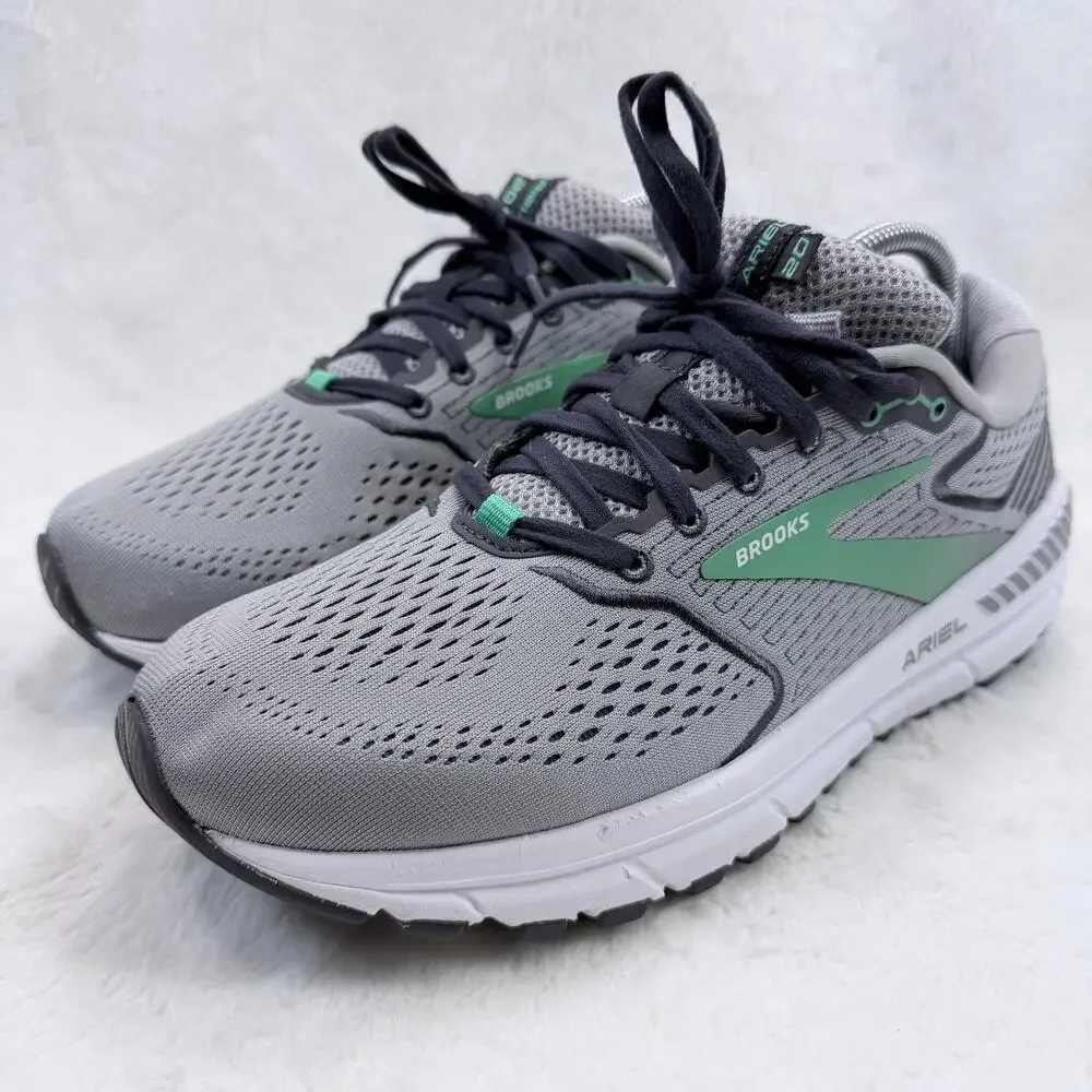 Brooks Ariel 20 Womens Running Shoes Alloy Blackened Pearl Green Size 11 Wide